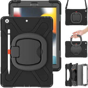 Custodia per Tablet robusta 2024 antiurto per <span class=keywords><strong>iPad</strong></span> di nona generazione 10.2 2021 tre strati ibrido pesante cavalletto per bambini - Product Image 4