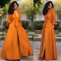 Robe longue Droma européenne et américaine à la mode, sexy, à col en V profond, avec boutons et fermeture à la taille.