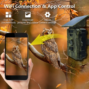 8K năng lượng mặt trời Powered wifi không thấm nước giám sát ngoài trời săn bắn Scouting Trail <span class=keywords><strong>Camera</strong></span> cho động vật hoang dã bẫy hồng ngoại - Product Image 5