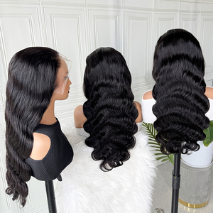 วิกผมแท้แบบ Body Wave ขนาด 13x4 สีธรรมชาติ เนื้อนุ่มเด้งดึ๋ง วิกผมแบบมีเชือกผูกด้านหน้า  พร้อมผมไลน์ที่ถูกรูปทรงไว้แล้ว วิกผมแบบเต็มศีรษะ - Product Image 4
