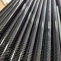 50mm 40mm 35mm 16mm 13mm 10mm 3K Tube en fibre de carbone sergé plaine personnalisée