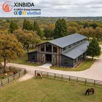 Kits de construction de bâtiments modernes préfabriqués en acier pour écuries de chevaux, installations équine multifonctionnelles pour l'élevage de bétail en ranch