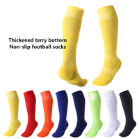 Chaussettes antidérapantes de Football avec Logo personnalisé, nouvelle conception de haute qualité, de couleur unie