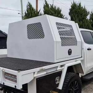 HERUI HRC-1 Portable Pickup Dog Cage Toolbox Customizable Size Powder Coated Waterproof Gull Wing Lock 2 Compartments 2000L - Product Image 1