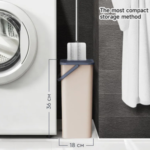 Mopa Plana Giratoria 360° con Sistema de Escurrido Mágico, Palo de Plástico y Acero, para Limpieza Doméstica en Seco y Húmedo, con Microfibra, Antiderrames y Sin Salpicaduras, con Cubo - Product Image 3