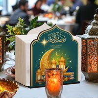 Support de rangement pour serviettes Eid Mubarak Ramadan Kareen, décoration islamique pour la maison, la cuisine, la table, le restaurant