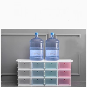 Caja de zapatos gruesa grande transparente a prueba de polvo y humedad <span class=keywords><strong>para</strong></span> almacenar zapatos con cajón abatible estilo Zapatero - Product Image 5