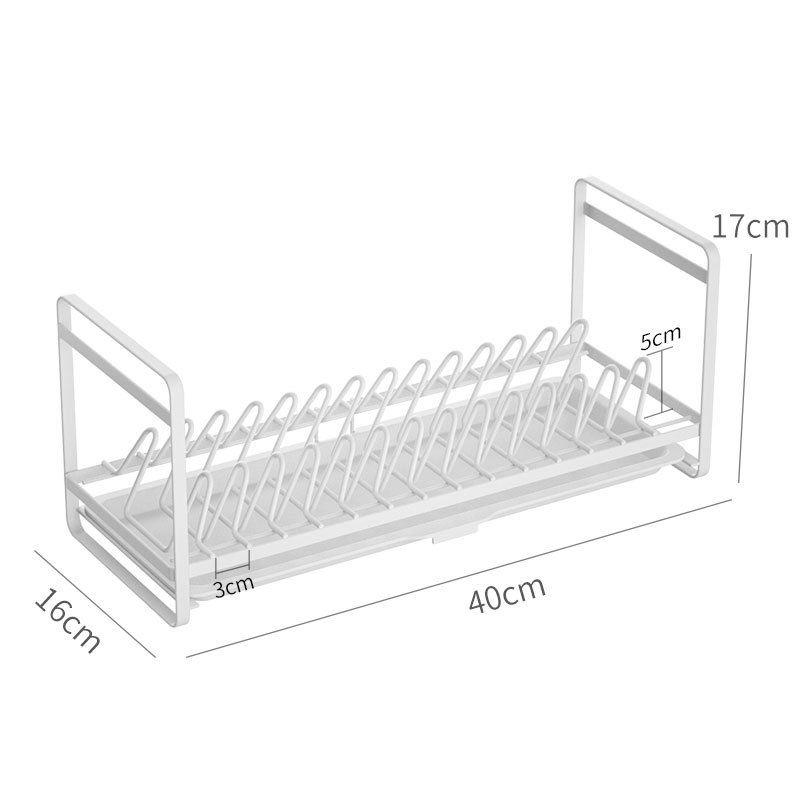 Étagère à vaisselle 1 couche/blanc 02