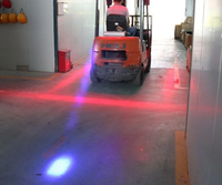 Feu de sécurité à double tête de type point bleu pour chariot élévateur, lampe d'avertissement pour zone de travail, sécurité pour l'utilisation des chariots élévateurs