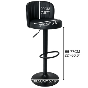 Prezzo Competitivo, Pelle PU Confortevole 360 °   <span class=keywords><strong>Sgabelli</strong></span> da Bar Girevoli con Schienale, <span class=keywords><strong>Sgabelli</strong></span> da Bar Commerciali di Lusso all'Ingrosso - Product Image 2