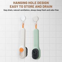 Nouveaux produits – Brosse de nettoyage multifonctionnelle pour vêtements et baskets, avec poignée confortable et trou de suspension, pour un nettoyage facile