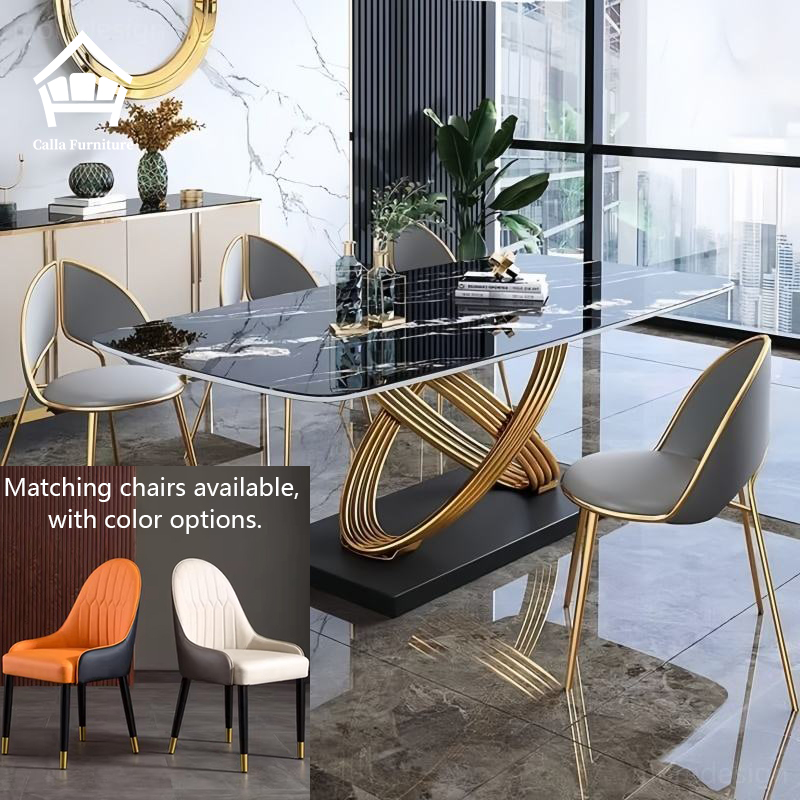 Black-with 6 chairs