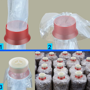 Capuchon et anneau en PP résistant aux hautes températures avec membrane respirante pour sac de culture de pleurotes - Product Image 4