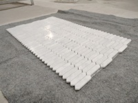Carreau de mosaïque en pierre hexagonale en marbre naturel de style carrara blanc petit design allongé pour mur et sol