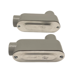 Cuerpo de conducto en <span class=keywords><strong>T</strong></span> roscado de aluminio gris troquelado de 1/2-4 pulgadas con juego de caja de conexiones de cubierta de acero estampado que incluye junta de tornillo - Product Image 4