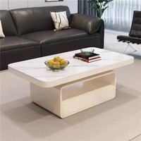 Table basse rectangulaire minimaliste en pierre frittée, table à thé moderne de luxe pour petit salon, maison, appartement, meubles