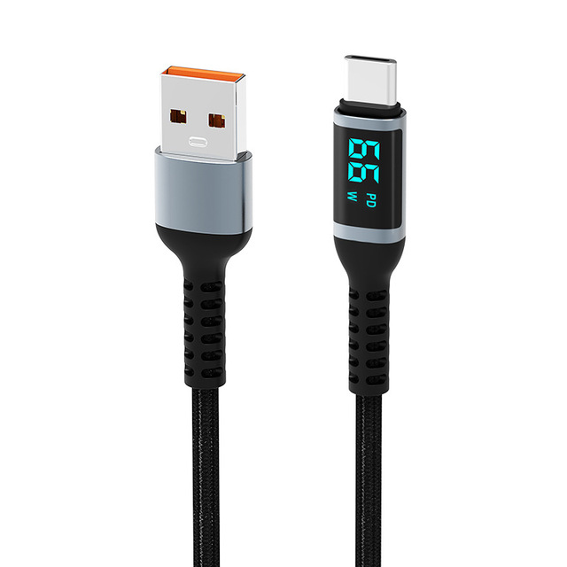 Factory Wholesale 2M USB-A/USB-C Nylon Braided 5A Fast Charging QC Cable for Mobile Phone (iPhone) Made in China