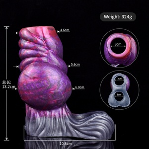 NNSX Funda para Pene Colorida con Diseño de Animal, Extensor de Pene, Retrasa la Eyaculación, Herramienta para Agrandar el Pene, Alargador de Glande Flexible, Juguete Sexual - Product Image 6