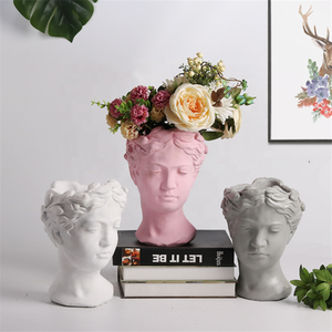 Portrait rétro européen Art Vase ciment tête Pot <span class=keywords><strong>de</strong></span> fleur <span class=keywords><strong>Venus</strong></span> déesse grecque Statue Vases minimaliste décoration <span class=keywords><strong>de</strong></span> maison jardinière - Product Image 5