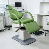 Fauteuil dentaire pliant portable pour clinique avec turbine à air, crachoir en céramique, lumière LED, plateau à instruments, certifié CE