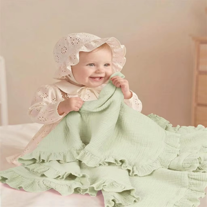 Manta de Muselina Suave para Bebé, Manta Envolvente para Bebé y Niño Pequeño, Agradable al Tacto, Manta de Crepé de Algodón Orgánico GOTS para Recién Nacido - Product Image 4