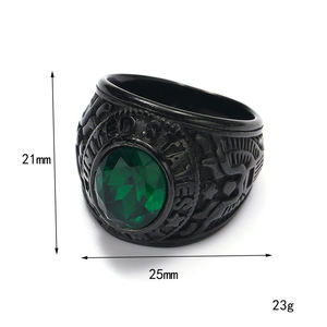 حلقات مقاومة للماء من الفولاذ المقاوم للصدأ hiphoop للرجال - Product Image 2