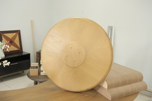 Pied de table en bois naturel avec cœur en MDF et placage en bois dur, autres pièces de meubles modernes du Vietnam - Product Image 2