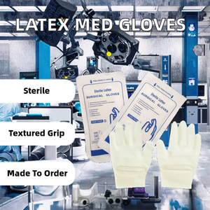 Nouveaux gants chirurgicaux stériles en latex texturé pleine surface, qualité médicale supérieure, jetables, personnalisables, fabriqués à Hebei - Product Image 3