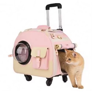 Sac de transport pliable pour animaux de compagnie, chariot pour chat, poussette pour chien de petite et moyenne taille avec roulettes, échantillon gratuit - Product Image 1