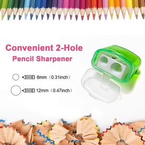 SHIRLEY YA SH040 <span class=keywords><strong>Taille</strong></span>-<span class=keywords><strong>crayon</strong></span> manuel portable en plastique à double trou pour enfants et étudiants, utilisation en classe - Product Image 5