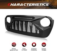 Gobison Vente en gros pour accessoires 4x4 tout-terrain Calandre de voiture avant pour JEEP Wrangler JL Grill