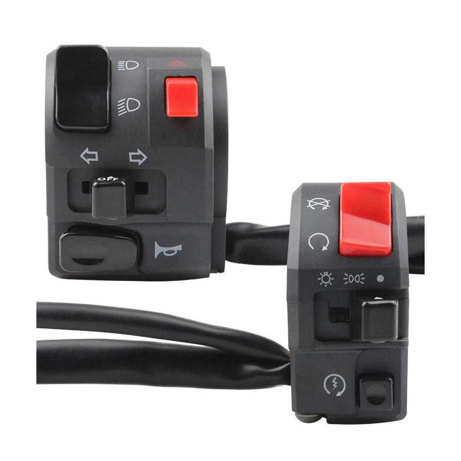 7/8 "22 мм мотоциклетные переключатели мотоцикл с роговыми пуговицами поворотов Электрический противотуманной фары свет запуска руль контроллер переключателя