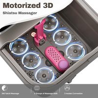 Masseur de pieds portable multifonctionnel avec bulles chauffantes, lumière rouge et contrôle de la minuterie dans un spa pour les pieds AC, garantie 1 an, modèle