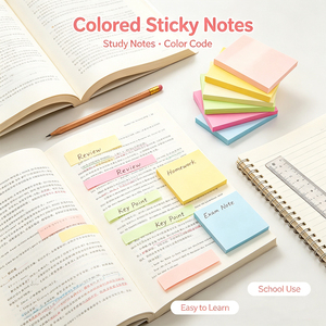 กระดาษโน้ตสีพาสเทล SK แบบมีกาวในตัว ฉีกง่าย ใช้ได้ทั้งที่บ้านและที่ทำงาน - Product Image 5