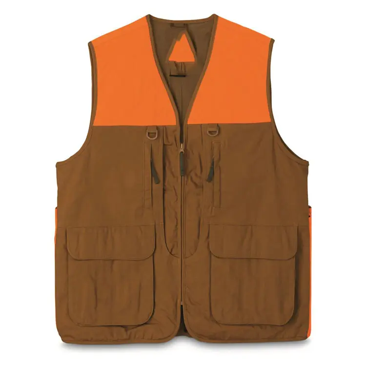 Gilet funzionali da uomo in stile estivo a contrasto arancione da caccia