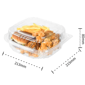 Contenitori Trasparenti in Plastica per <span class=keywords><strong>Hamburger</strong></span> Personalizzabili Usa e Getta per Asporto a Forma di Conchiglia per Pane, Pollo e Patatine 8 Pollici - Product Image 4