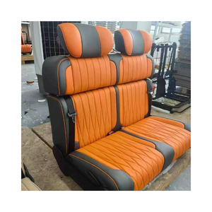 Asientos Plegables para Camioneta, <span class=keywords><strong>2</strong></span> <span class=keywords><strong>Plazas</strong></span>, Función de Cama Plegable para Ahorrar Espacio, para Camper, RV, Autocaravana, Color Negro - Product Image 2