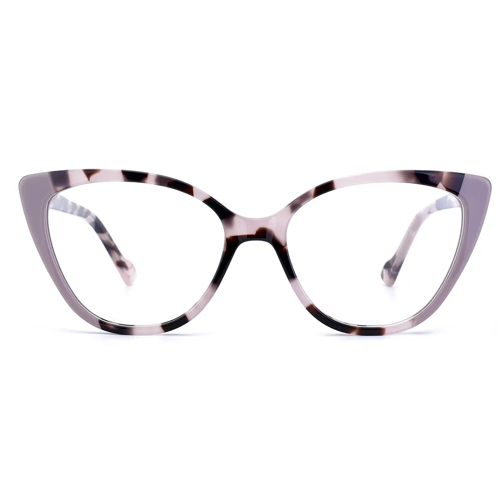 2023 New Design Fashion Cat Eye Acetate Eyeglasses Frames Ladies Acetate Spectacle Glasses Frame For Women