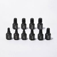 Set Klem Laboratorium 10 Buah, Alat Penghilang Mur Sekrup, Alat Penghilang Baut Hex Socket untuk Kepala Rusak/Patah