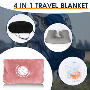 Op maat gemaakte moderne gebreide 2-in-1 compacte antistatische dekentje voor alle seizoenen, geschikt voor vliegtuigreizen, met openingen voor de armen en compatibel met kussens voor volwassenen - Product Image 5