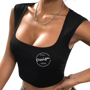 Chaud couleur unie basique pull en <span class=keywords><strong>tricot</strong></span> <span class=keywords><strong>gilet</strong></span> sans manches large bandoulière col carré fil personnalisé <span class=keywords><strong>tricot</strong></span> culture Sexy <span class=keywords><strong>gilet</strong></span> - Product Image 6