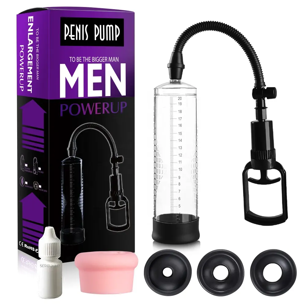 Penis Pro Extender Verlängerung hülsen Pinas Vergrößerung gerät Vakuumpumpe Pussy Mastur bator Schmier mittel flasche