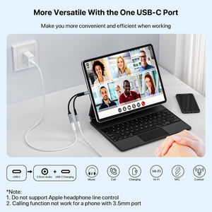 <span class=keywords><strong>Adaptador</strong></span> <span class=keywords><strong>de</strong></span> Carga y Auriculares 2 en 1 USB-C a 3.5mm, <span class=keywords><strong>de</strong></span> Aleación <span class=keywords><strong>de</strong></span> Aluminio Gris, Carga Rápida PD <span class=keywords><strong>de</strong></span> 60W <span class=keywords><strong>para</strong></span> <span class=keywords><strong>iPhone</strong></span> 15/16/17 Pro Max, OEM <span class=keywords><strong>de</strong></span> Fábrica - Product Image 4