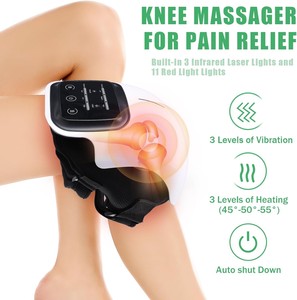 Masseur de genou intelligent avec chaleur, lumière rouge et vibrations, 3 en 1 sans fil, cadeaux mis à jour en 2025 pour grand-mère et grand-père - Product Image 2