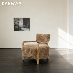 Ghế sofa đơn bọc vải mềm mại, khung gỗ sồi chắc chắn, nội thất phòng khách, phòng ngủ, phòng chờ hiện đại cho gia đình - Product Image 1