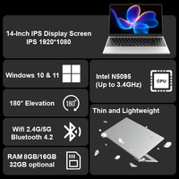 New 14 Inch 32GB Super Thin Computadora Portatil Intel Ordinateur Portable Yoga Laptop Computer Notebook Student School