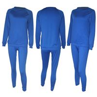 BK066 Vêtements d'automne en tricot épaissi à col rond de couleur unie pour femme