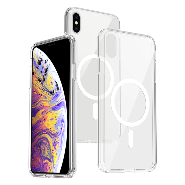 For iPhone XS Max Case Thin 1.5mm Back 1.8mm Frame Shockproof Transparent Magnetic Protective Case for iPhone X XR XS Max