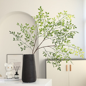 Three Branched Artificial Nandina Plant Green 30cm-100cm High Simulation Indoor Home Decoration - Product Image 2
