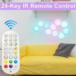 Lampe LED intelligente, décoration créative, veilleuse LED, synchronisation musicale, lumières hexagonales, lampe murale LED <span class=keywords><strong>pour</strong></span> l'éclairage du salon - Product Image 3